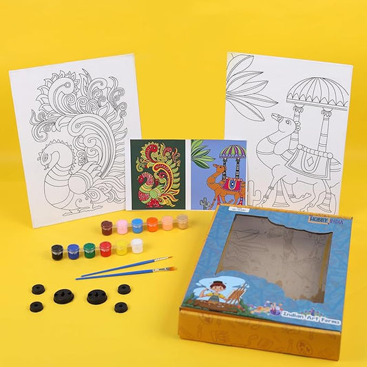 Hobby India Diy Art of India Kalamkari Art | Canvas Kit