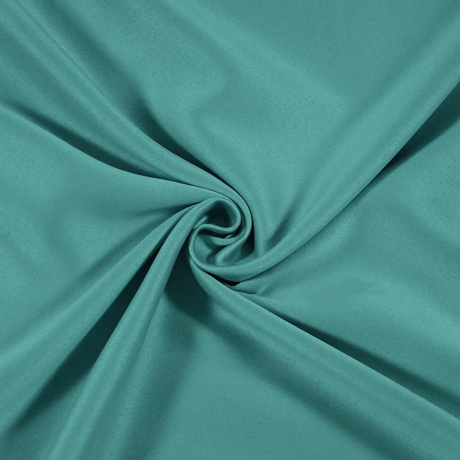 Cloth Fusion Blackout Door Curtains 9 Feet Long Set of 2 Sea Green