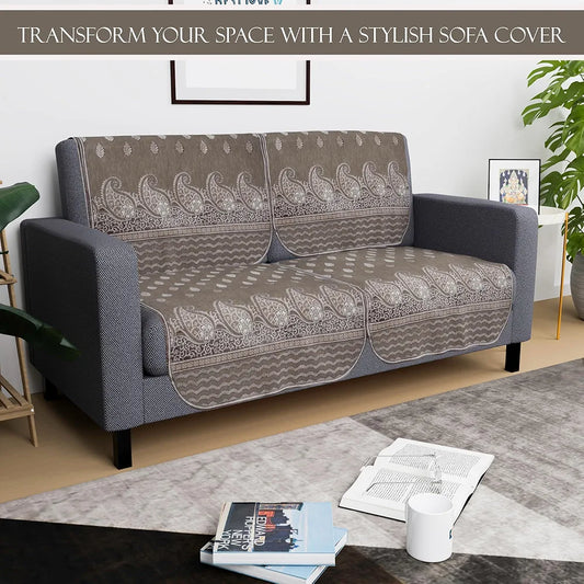 Kuber Industries Set of 4 Durable 2 Seater Sofa Covers Carry Vento Mousse