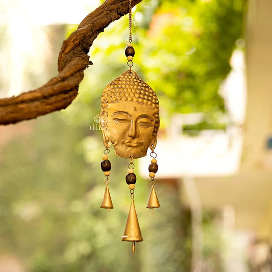 Duli Metal Budha Windchime Wall Hanging Feng Shui