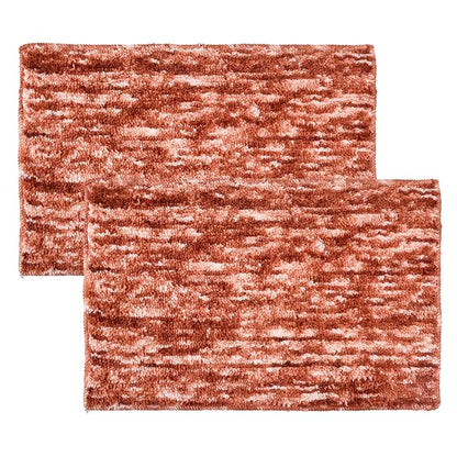 Kuber Industries Door Mat Multi Riyal Doormat Microfiber Entrance Mat Orange Colour