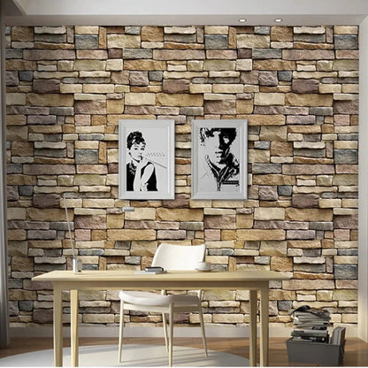 Jaamso Royals Wall Papers for Home Brick Wallpaper V1007_500CM