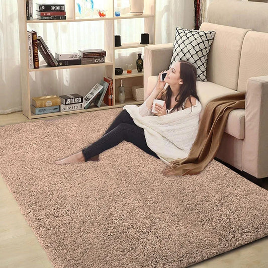 Luxe Home International Carpet Super Soft Anti Slip Vegas Rectangular Rugs 3X5 Feet Colour Rust
