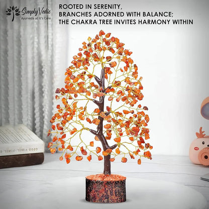 Simply Vedic Chakra Red Carnelian Crystal Tree