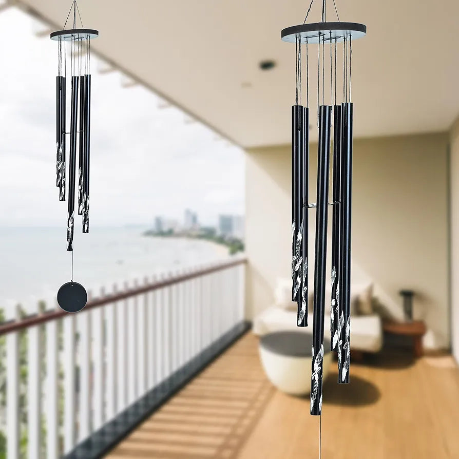 Wind Chimes for Home Décor Hanging Bells Black Wind Chime -002