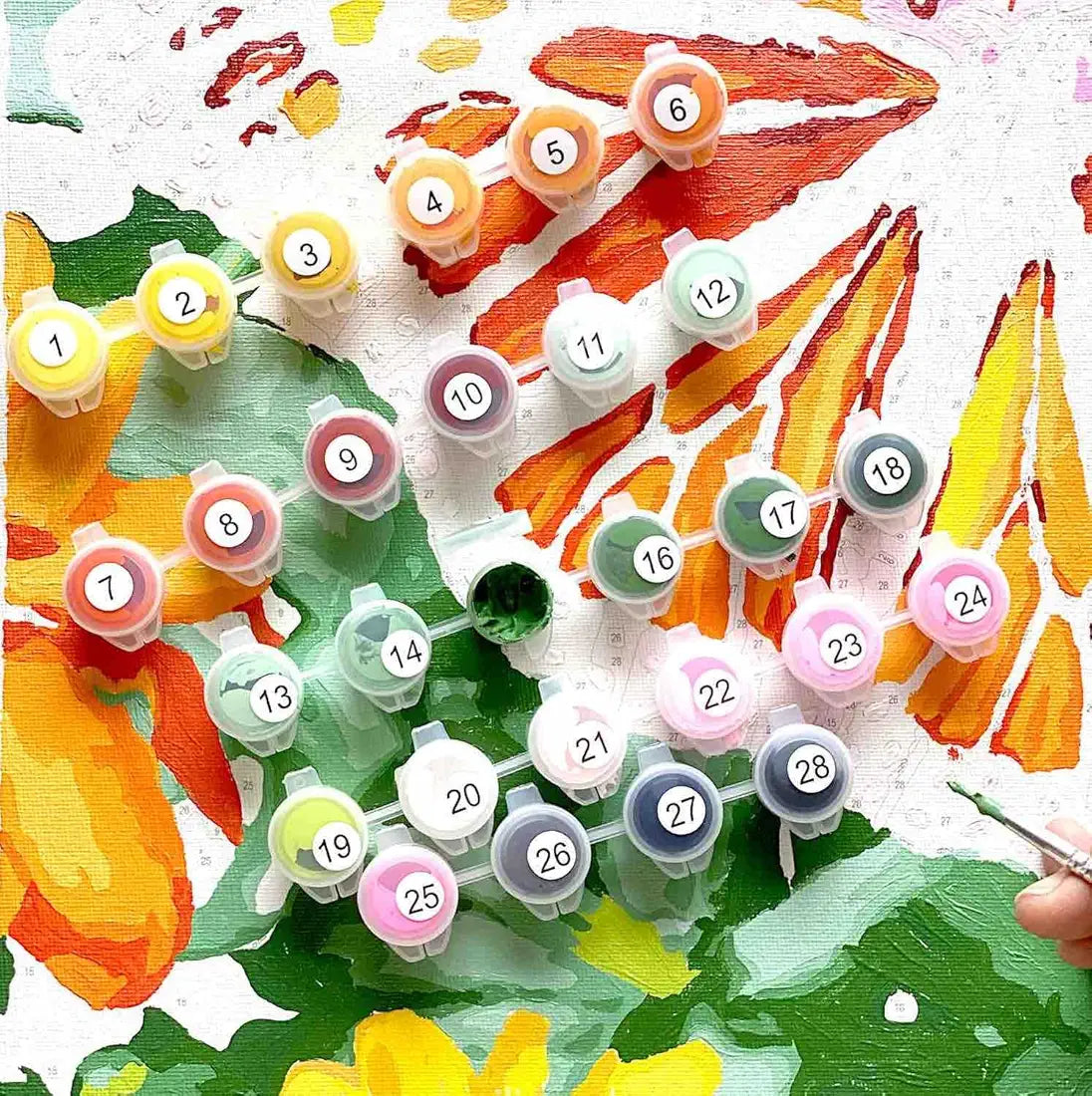 CRAFTMATE DIY Framed Paint by Numbers Canvas Art and Craft Kit for Adults and Kids | Acrylic Painting Hobby Kit | 16 inch x 12 inch