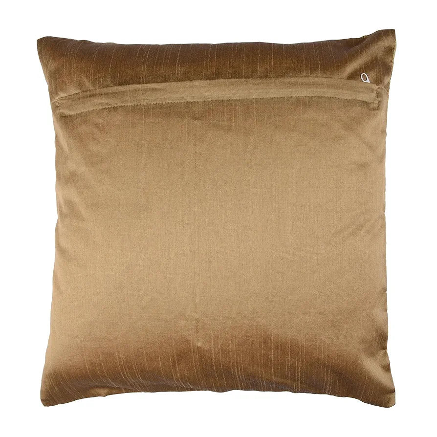 Kuber Industries Cushion Cover Pillow Covers Banarasi Gola Cushion Covers Set of 5 Golden