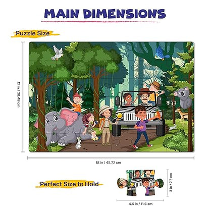 The Puzzl Co- Set of 2 Jigsaw Puzzles Game for Kids Unique Characters Cardboard Birthday Gift