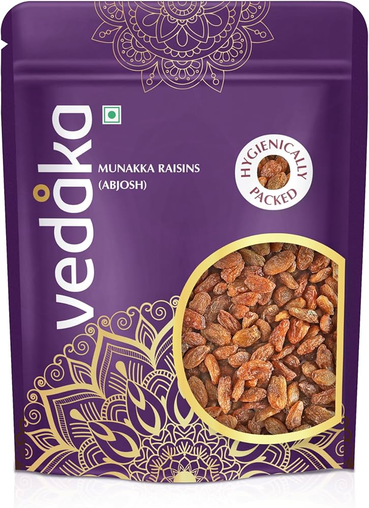 Amazon Brand - Vedaka Munakka Raisins  | Rich Authentic Flavour | Perfect Travel Snack 