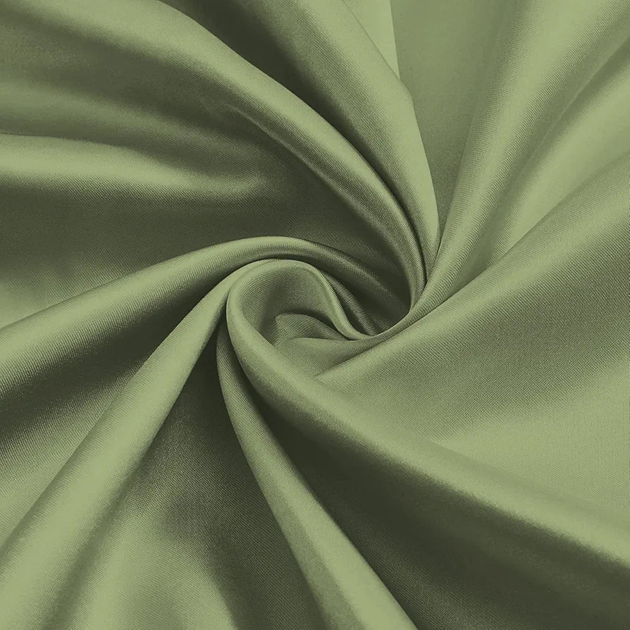 Divine Casa Super Satin Blackout Door Curtains Solid Panels for Complete Light Block Size 7 Feet Silky Touch & Thermal Insulation Colour Pastel Green (Pack of 2)