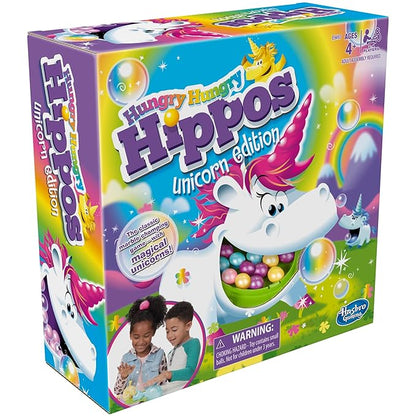 Hasbro Gaming Hungry Hungry Hippos Unicorn Edition Board Game
