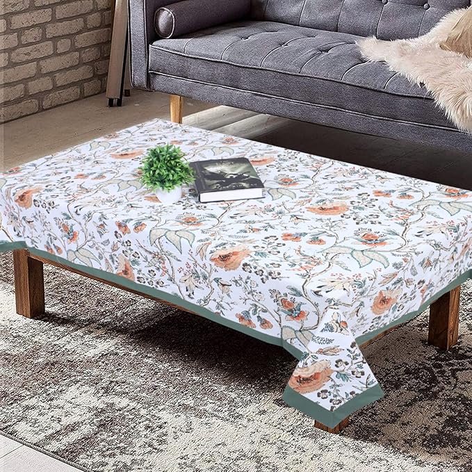 Texstylers Pure Cotton Jaipuri Print 40x60 Inches 4 Seater Dining Table Cloth Cover Rectangular 6