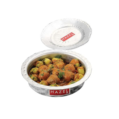 Hazel Langdi Kitchen Ware Aluminium Tope Set with Lid 1300 Ml Round Bottom