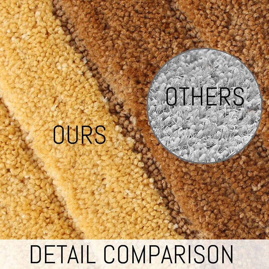 Luxe Home International Microfiber Rectangular Bath mat Soft Anti Slip Skid Luxury Mats 40X60 Cm  Colour Tobacco