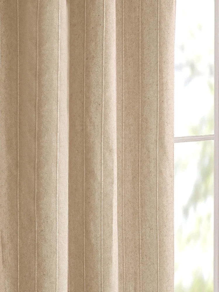 Saral Home Easy Living Solid Saral Home Chawla Cotton Room Darkening Door Curtain 2pc Beige