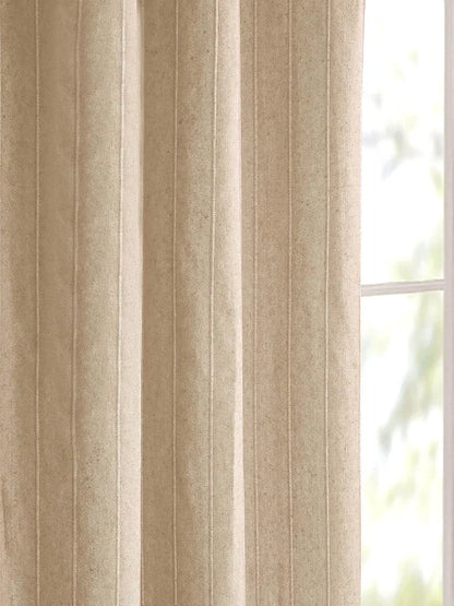 Saral Home Easy Living Solid Saral Home Chawla Cotton Room Darkening Door Curtain 2pc Beige