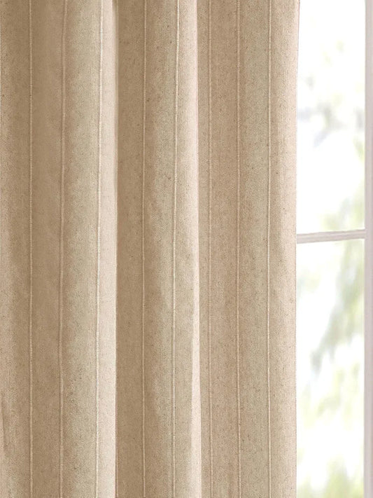 Saral Home Easy Living Solid Saral Home Chawla Cotton Room Darkening Door Curtain 2pc Beige