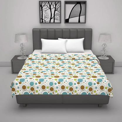 Divine Casa Reversible Cotton AC Blanket Double Bed Dohars Soft TC - 144 Multicolor