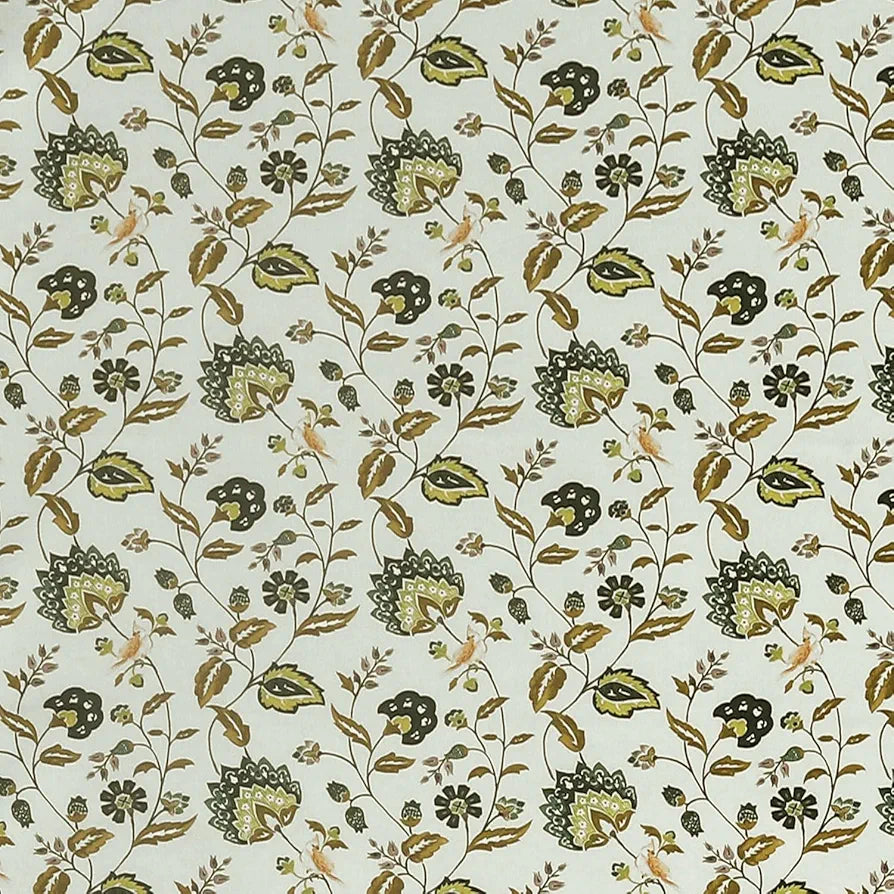 Cloth Fusion Blackout Printed Premium Door Curtains 7 Feet Long Set of 2 Green Flower