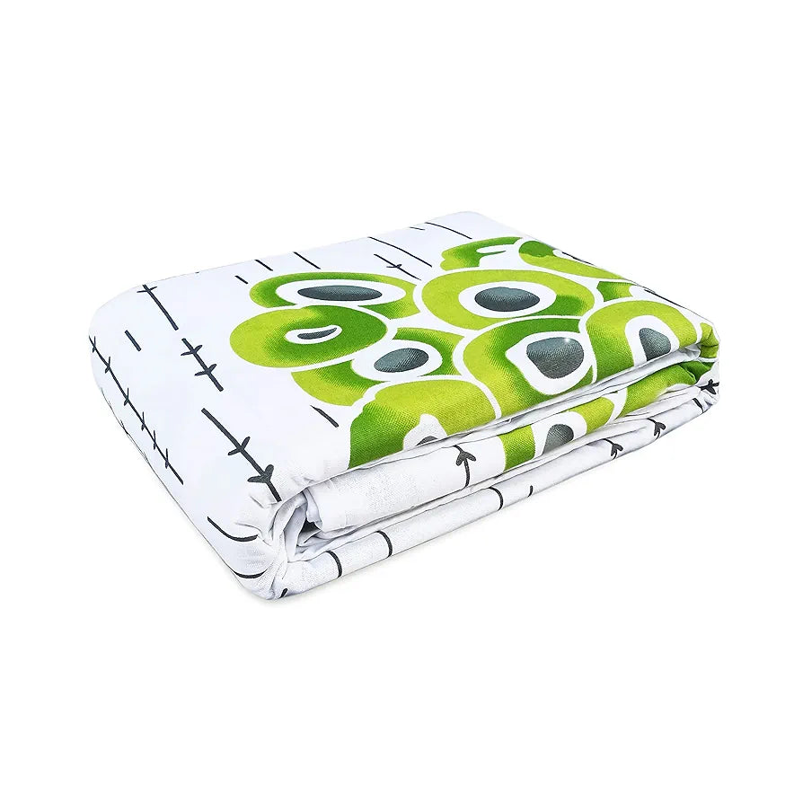 Divine Casa 120 GSM Microfibre Dohar Single Bed All Season Winter 3 Layered Reversible AC Throw Blanket for Sofa TC - 120 Colour Green and Grey
