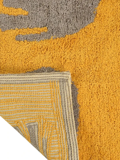 Sashaa World Elephant Patterned Bathmat Colour Yellow