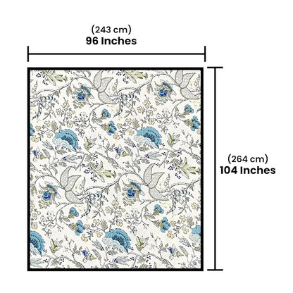Sajavat Home 100% Pure Cotton King Size Floral Bedsheet Set with 2 Pillow Covers Colour Beige Anokhi