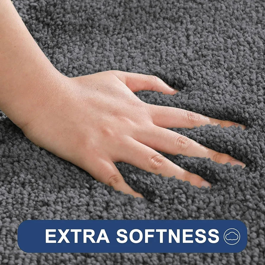 Luxe Home Bathmat 2500 GSM Microfiber Anti Skid Slip Newman Mats Colour Grey
