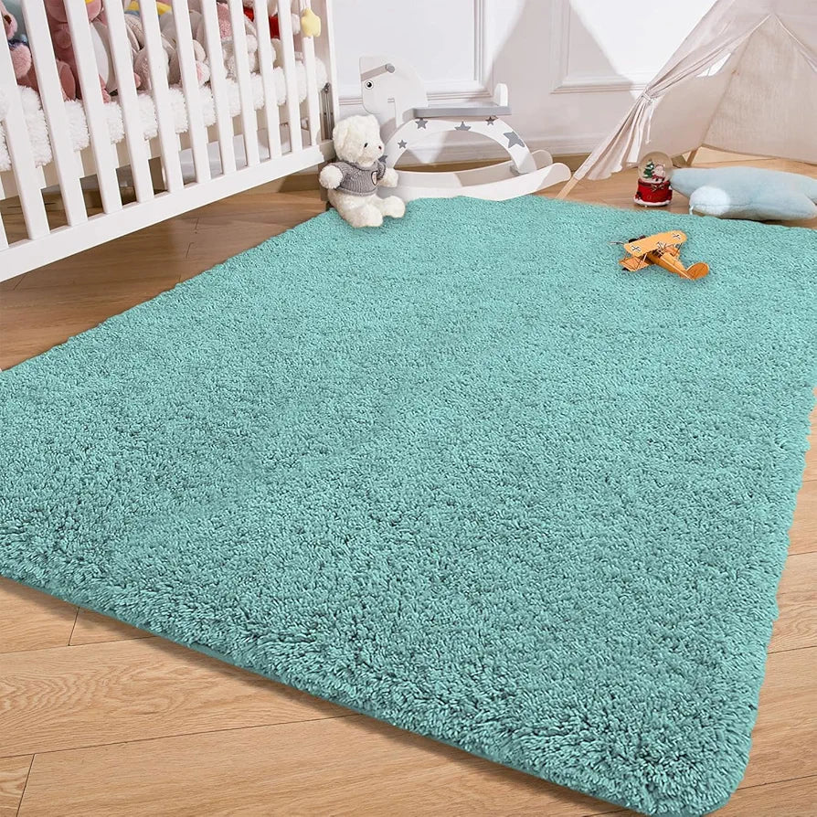 Luxe Home International Carpet Super Soft Anti Slip Vegas Rectangular Rugs Colour Aqua