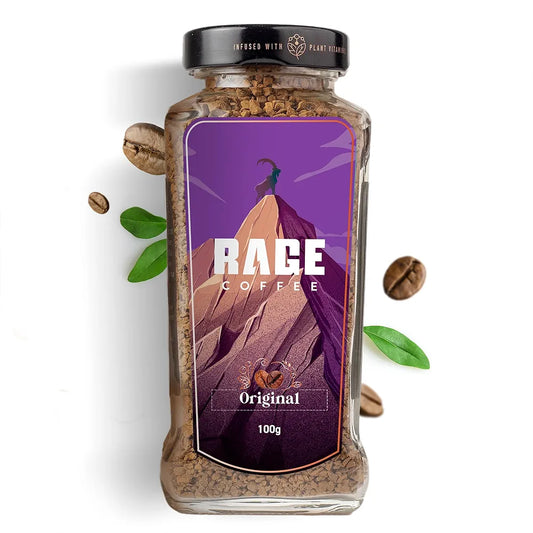 Rage Coffee Original Coffee Blend 100% Pure Arabica Beans | Instant Coffee for Smooth Aroma & taste, Hot and cold coffee) 