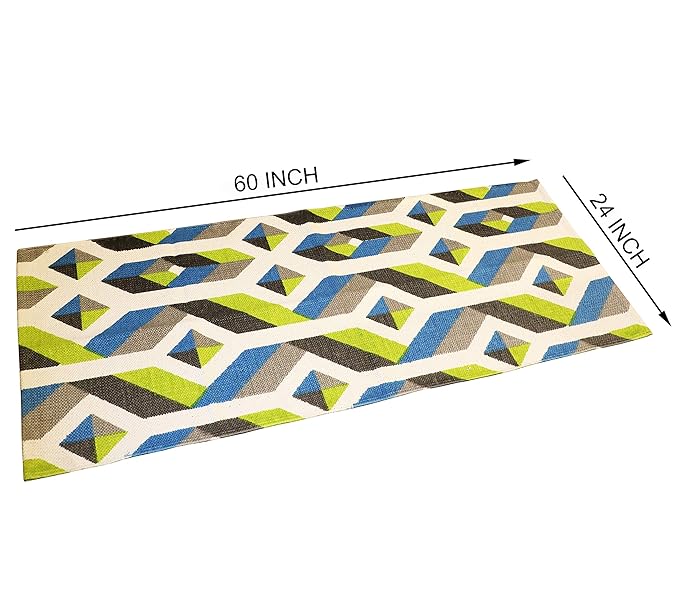 The Home Talk Handmade Cotton Carpet Printed Mats Area Rugs