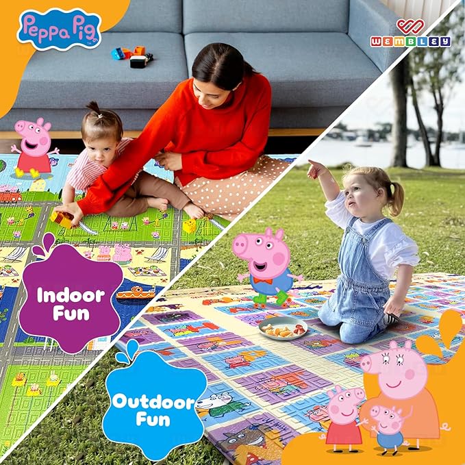 Wembley Peppa Pig Play Mat for Babies 0-12 Months Thick 8MM Baby Play Mat Multicolor