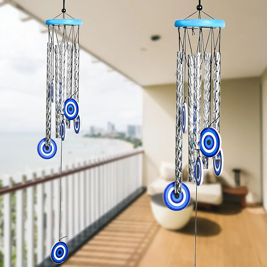 Zaicus 27-Inch Turkish Evil Eye Wind Chimes Wind Chime-013