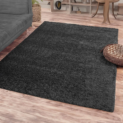 Ishro Home Premium Fuzzy Shag Carpet For Hall Rugs For Living Room Carpets For Living Room Colour Ash Grey 4x6 Fts