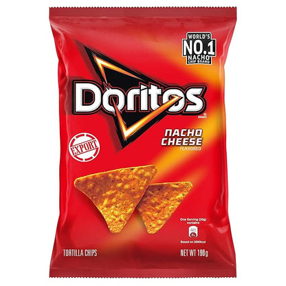 Doritos Frito Lay Nacho Cheese Flavored Tortilla Chips - 190 gms