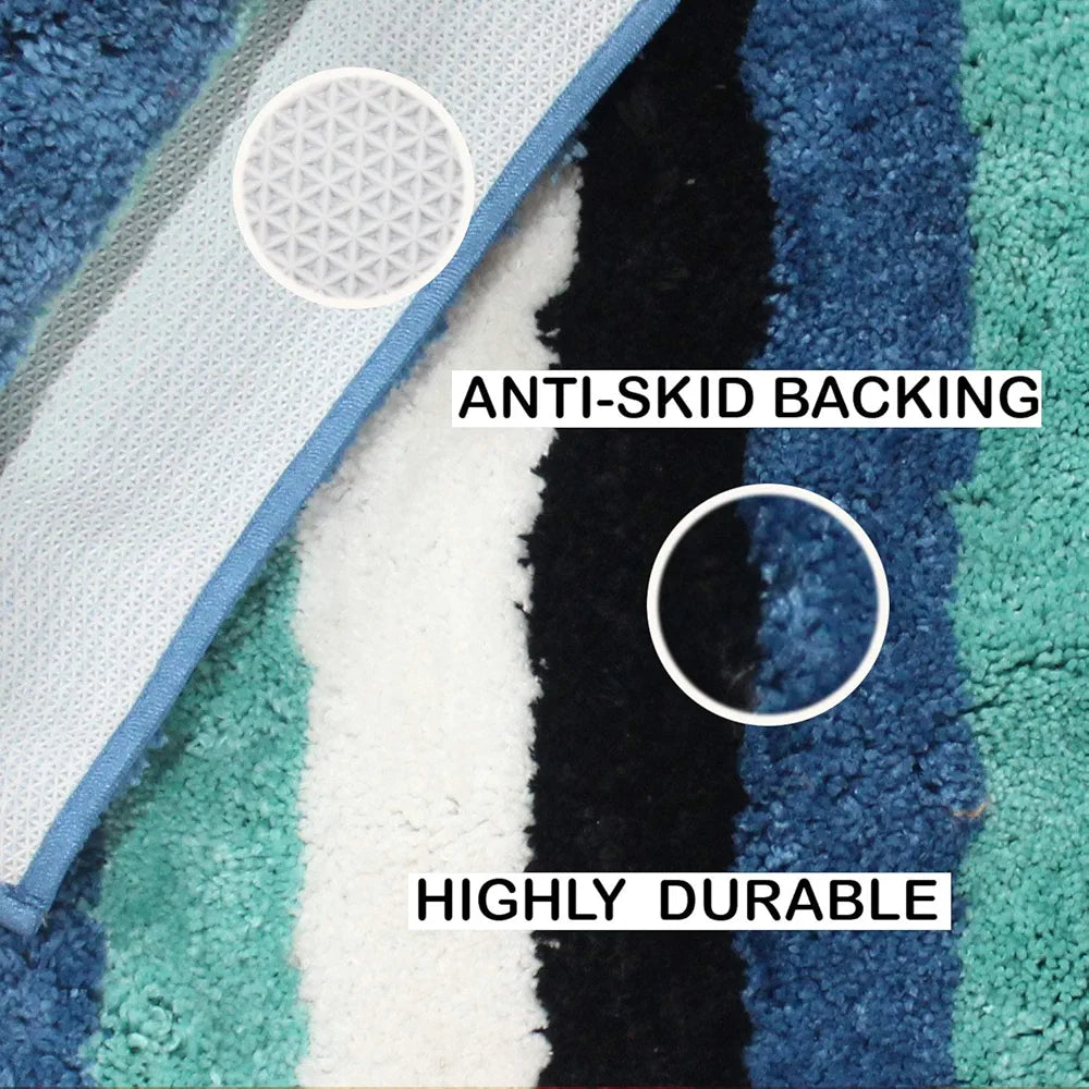 Luxe Home Jericho Doormat 2500 GSM Super Soft Microfiber Anti-Skid Mat Colour Ocean 60x90 cm