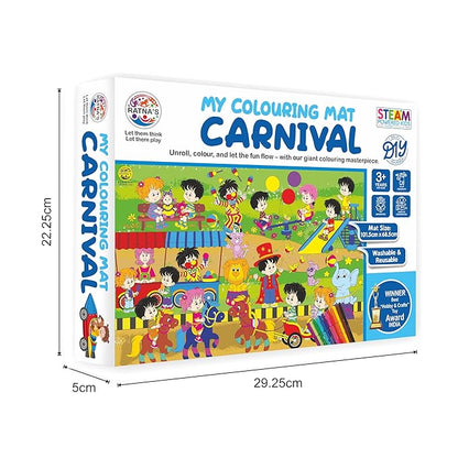 Ratna's My Coloring Mat Carnival Printed Mat Washable & Reusable Colouring Kit for Kids 3+ Years