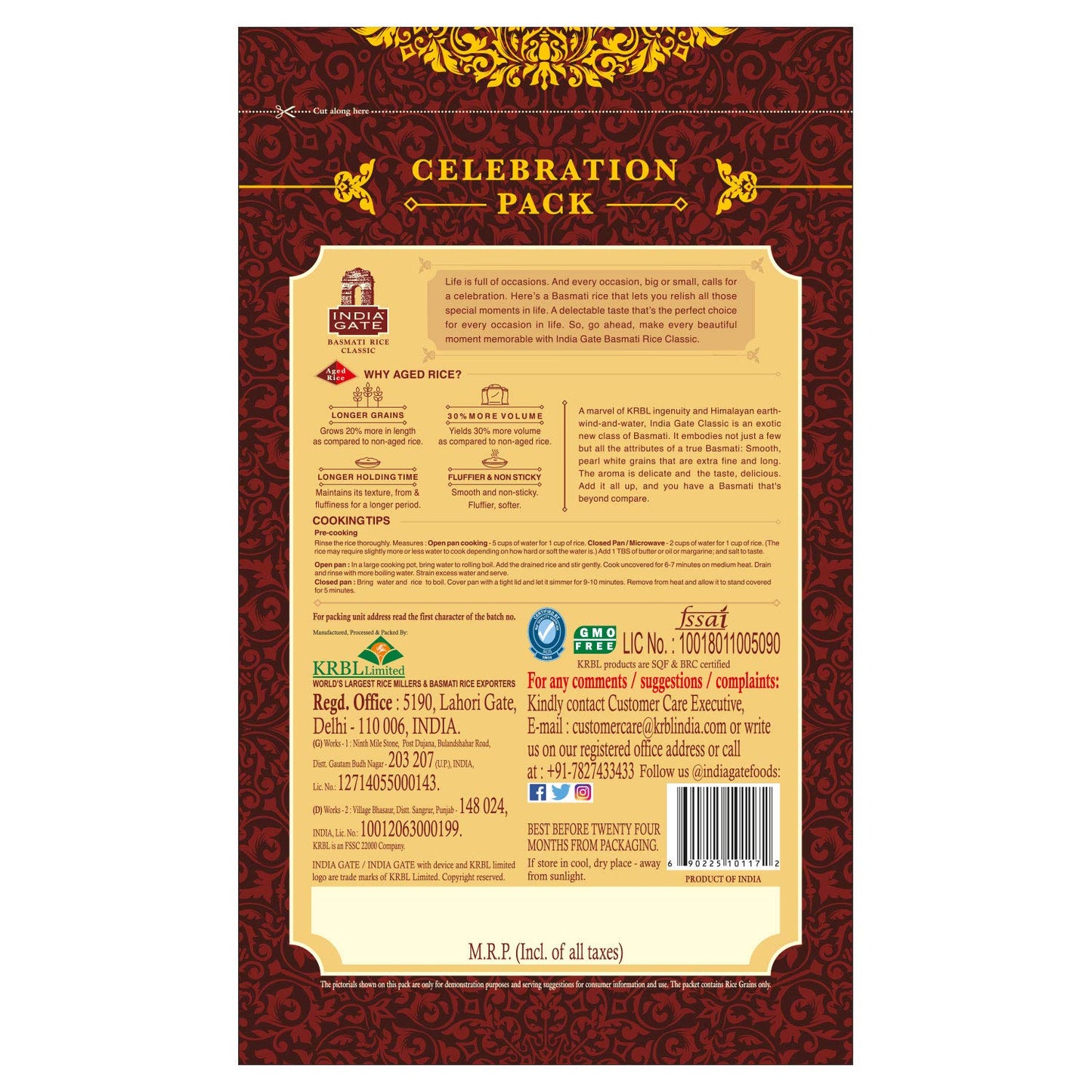 India Gate Basmati Rice Classic - 1000 gms
