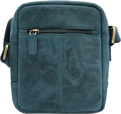 WildHorn Leather Sling Messenger Bag for Men I Multipurpose Crossbody Bag I Travel Bag with Adjustable Strap I Utility Bag I Dimension : L-6 inch W-2.7 inch H-8.5 inch