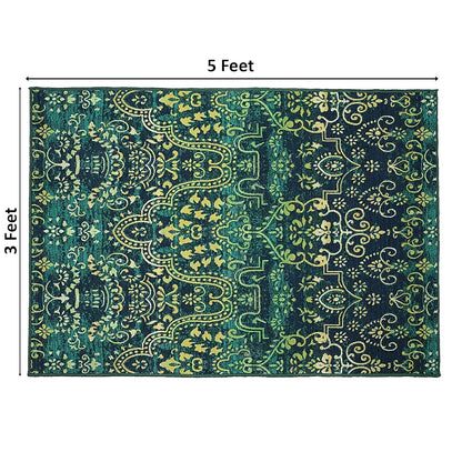Status Contract 3D Printed Carpet Rug Runner with Anti Slip Backing Polyester