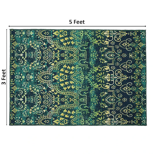 Status Contract 3D Printed Carpet Rug Runner with Anti Slip Backing Polyester