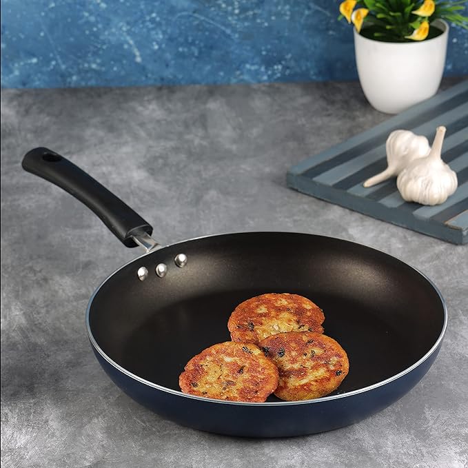 Vinod Zest Aluminium Non Stick Frypan - 26 cm | Skillet Pan | 3 Layer Ceramic Coating | 3 mm Thick