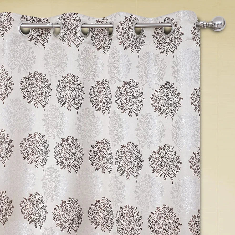Cloth Fusion Curtains Long Door 9 Feet 1 Dark Brown