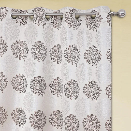 Cloth Fusion Curtains Long Door 9 Feet 1 Dark Brown
