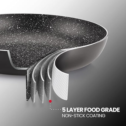 Milton Pro Cook Granito Fry Pan, 20 Cm Frying Pan - 515 gms