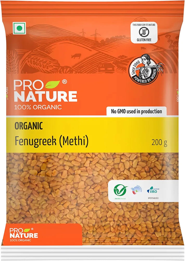 Pro Nature Organic Fenugreek Methi Seeds, 200Gm