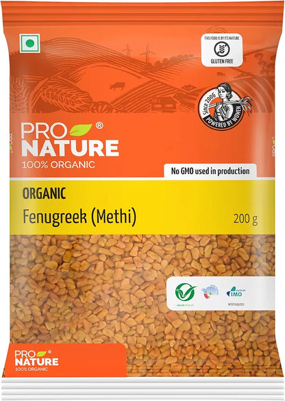 Pro Nature Organic Fenugreek Methi Seeds, 200Gm