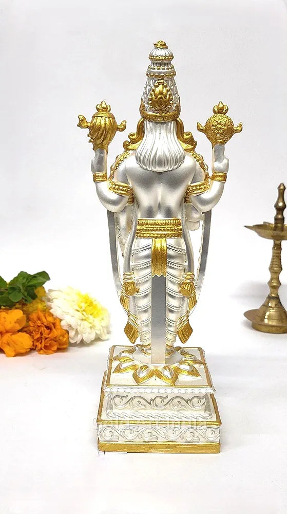 Gold Art India Lord Tirupati Balaji Garuda Gold Silver Two Tone Matte