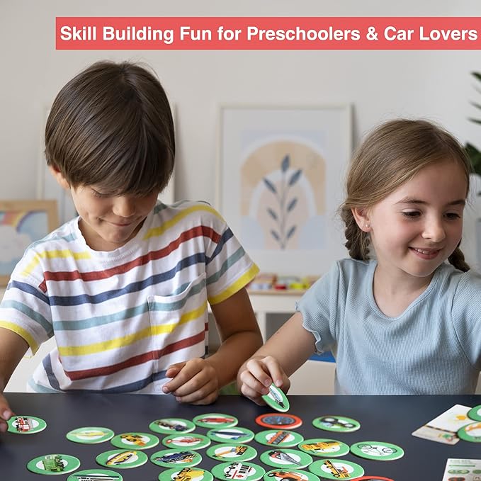 Chalk and Chuckles Educational Game- Eye See Things That Go | Gifts for Kids Age 3-6 | Super Fun Learning Toys