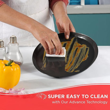 Vinod Hard Andised Non Stick Microwave Safe Tawa - 25cm | 3.25mm Thickness | Round Baking Plate Pan Tawa