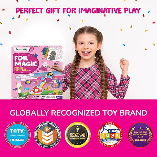 Smartivity Foil Magic Princess Fairy Tales No Mess Art for Kids Craft Kits & Supplies Diy Creative Activity